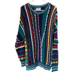 Vintage Kalaroo Sweater Made In Australia Multi Color Coogie Style Size Medium